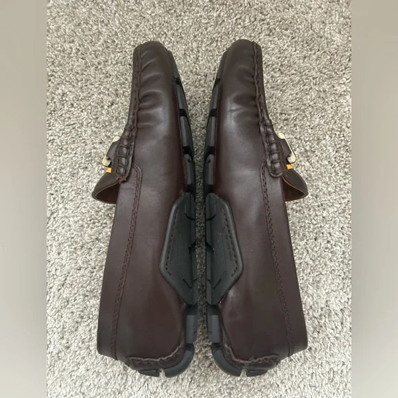POLO RALPH LAUREN Men's Anders Leather Driver Driving Style Loafer Brown Sz 8.5 - Picture 5 of 12